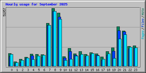 Hourly usage for September 2025