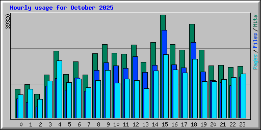 Hourly usage for October 2025