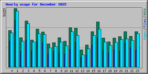 Hourly usage for December 2025